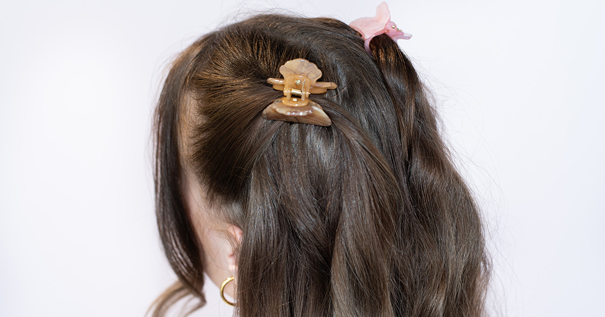 Image of Pigtails claw clip hairstyle